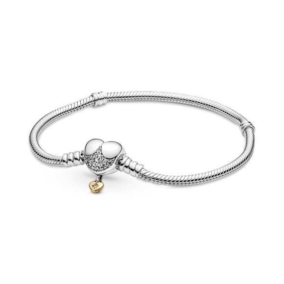 Pandora Jewelry - Disney Princess Pandora Moments Heart Snake Chain Bracelet - 7.9"